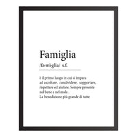 Poster Definizione di Famiglia