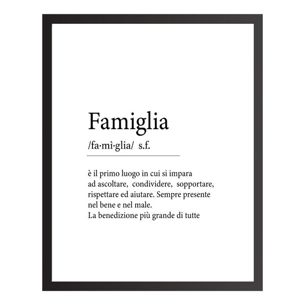 Poster Definizione di Famiglia