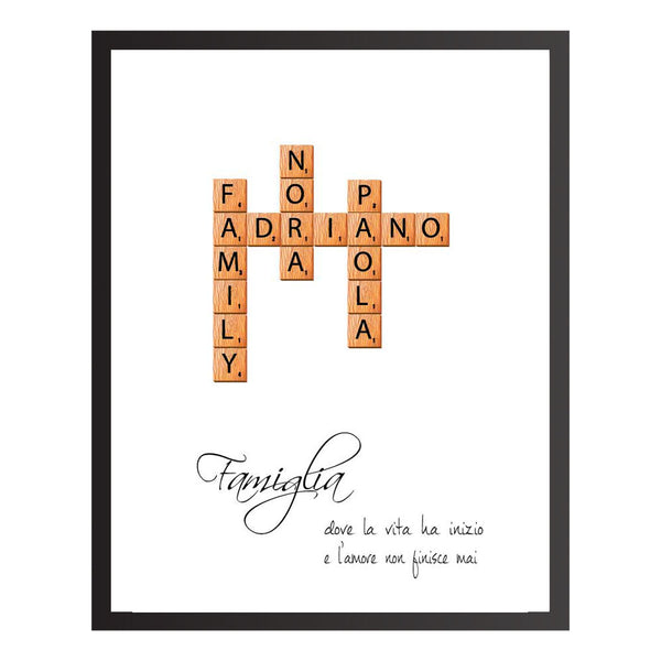 Scrabble Family Personalizzato - Nomi Famiglia, Amici