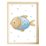 Poster "Under The Sea" - Animali Marini per Cameretta stile acquerello