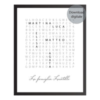 Poster CrossWord Nomi Famiglia