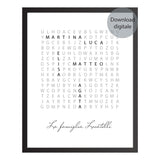 Poster CrossWord Nomi Famiglia